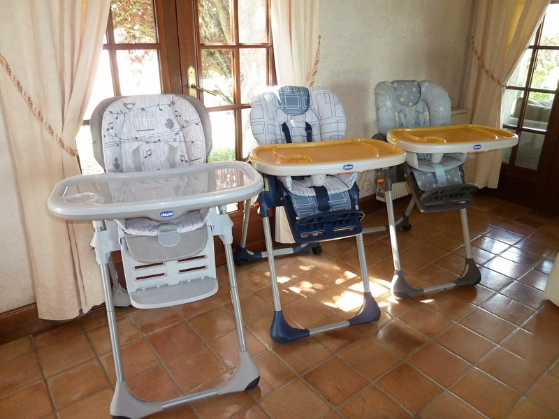 3 chaises hautes pour bébé